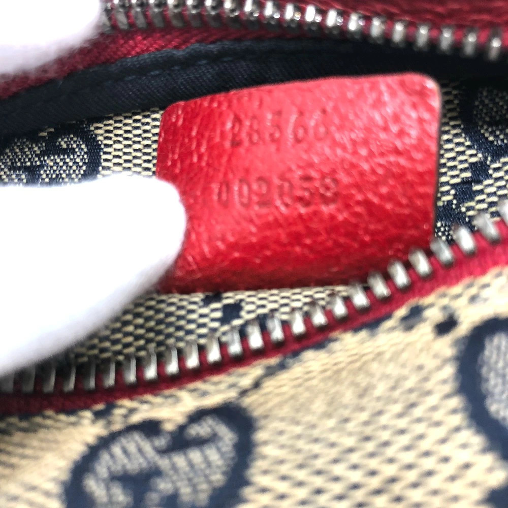 Gucci Belt Bag Bum Body Leather GG Waist Red Canvas Logo Crossbody - Picture 7 of 15